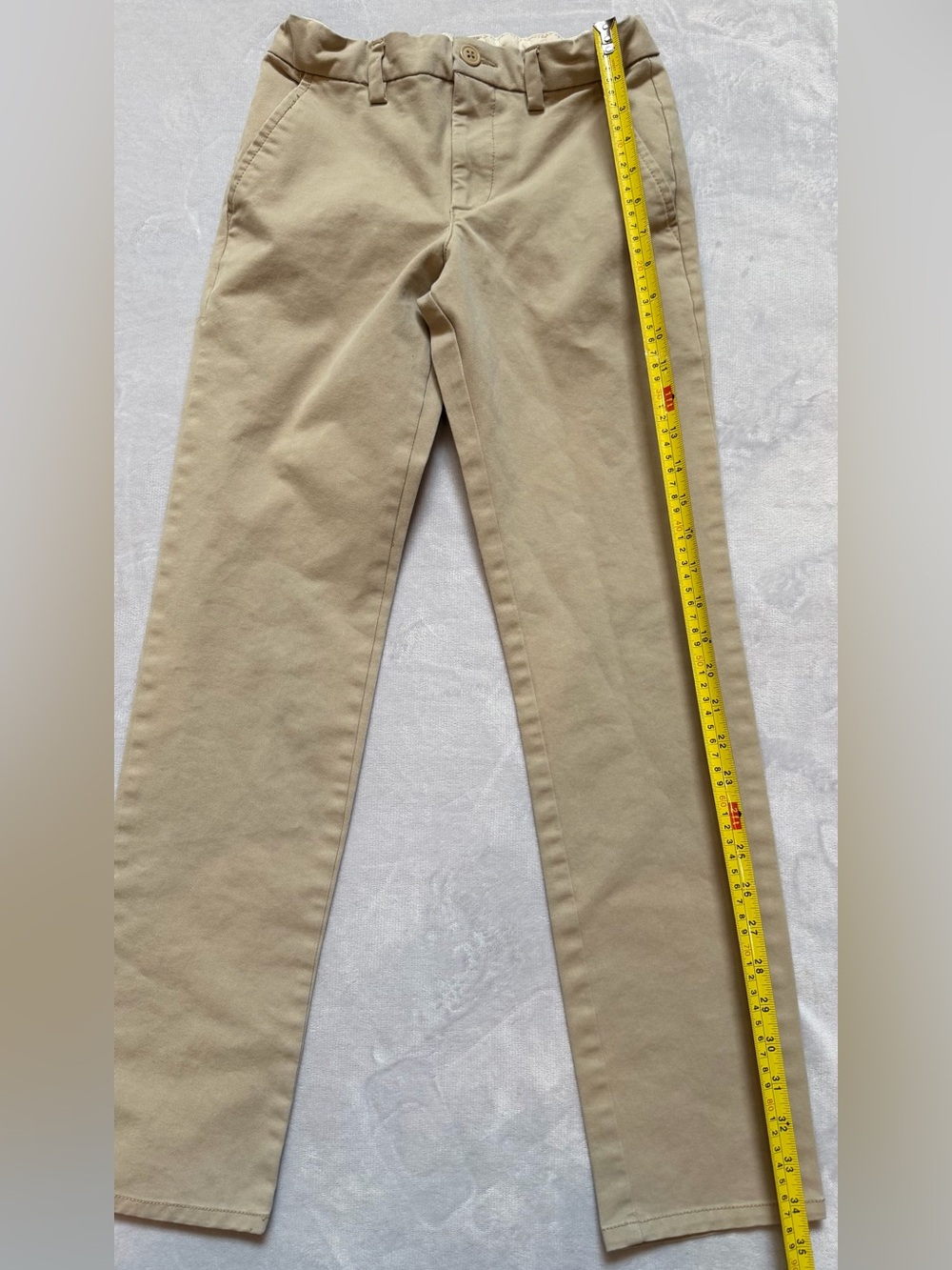 GAP Kids Boy Slim Sz 18 Adjustable Waist Classic Chino Pants Khaki - Picture 12 of 12
